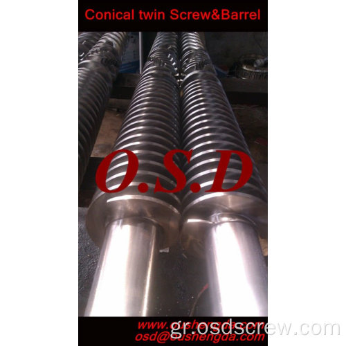 Tungsten Carbide Twin Screw Barrel Κωνική εξώθηση